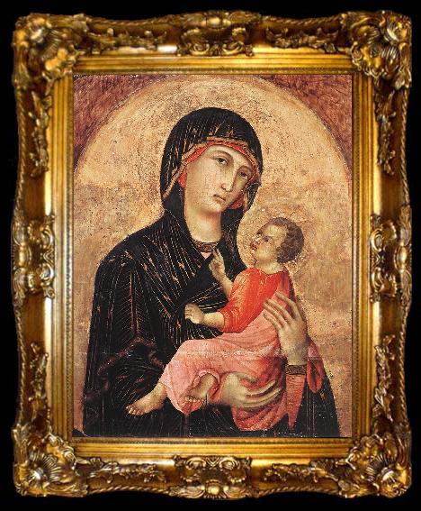 framed  Duccio di Buoninsegna Madonna and Child (no. 593)  dfg, ta009-2